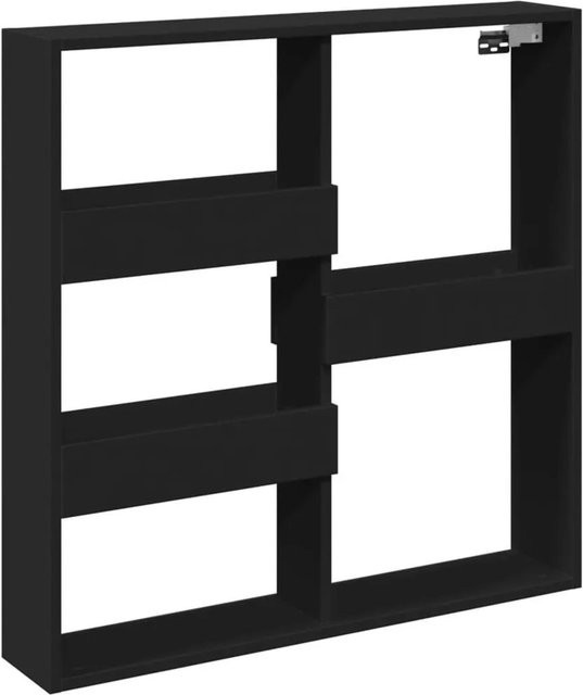 vidaXL Wandschrank aus Holzwerkstoff in Schwarz, B: 80 cm, H: 80 cm, T: 15 cm - Bild 1