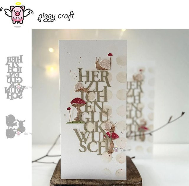 Piggy Craft Metall-Stanzform Schnecke in Silber für Papier und Bastelarbeiten - Bild 1