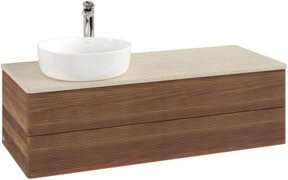 Villeroy & Boch Waschtischunterschrank Antao mit Frontstruktur und Beleuchtung in Weiß, B/T/H: 120 x 50 x 50 cm - Bild 1
