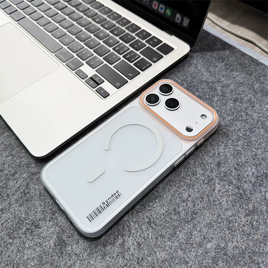 YUEDESHENG Magnetische Slim Hard Case für iPhone 17 Pro Max 16 15 14 13 12 Plus MagSafe kompatibel, Matte durchscheinende Frosted Cover Shell in Weiß und Transparent - Bild 6
