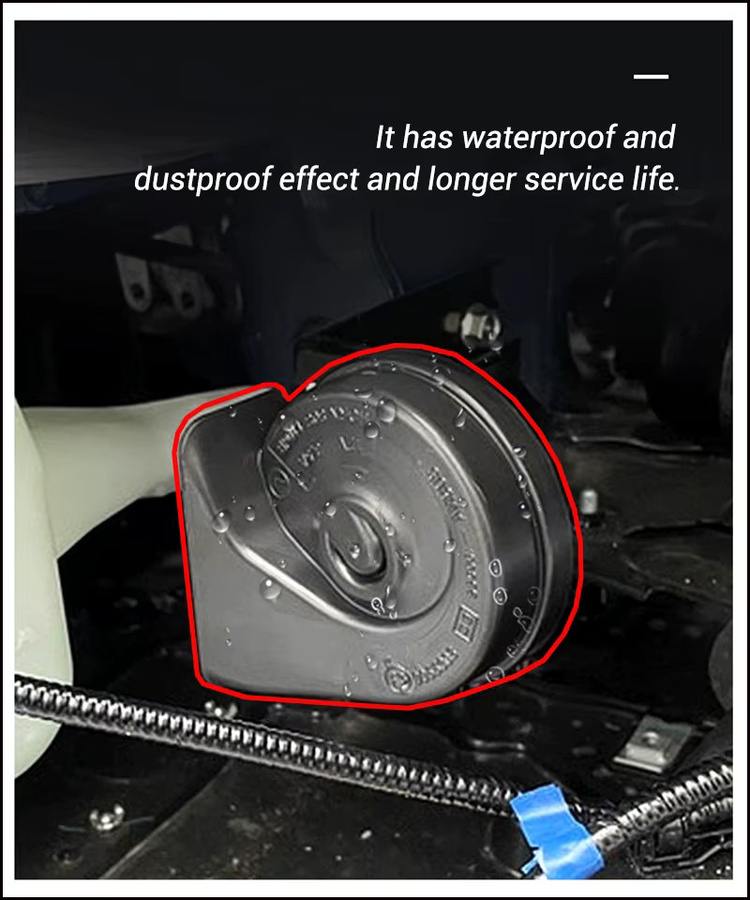 XuSpring Auto Schneckenhorn Lautsprecher Set mit Hochtönern in Schwarz für Toyota C-HR 2014-2022, Wasserdicht mit Bass-Funktion - Bild 4