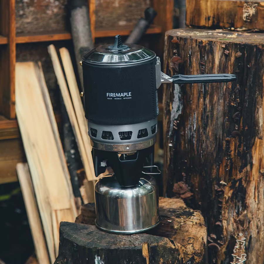 Fire-Maple FMS-X3 Kochsystem Camping Outdoor Gasbrenner Schwarz 2200W mit Piezo-Zündung und 0,8 l Kochtopf - Bild 4