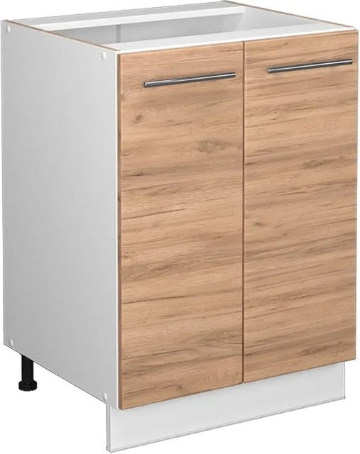Vicco Küchenunterschrank Fame-Line Weiß Eiche modern mit Drehtür und Einlegeboden Breite: 60 cm - Bild 2