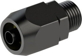 Riegler Einschraubverschraubung aus Aluminium in Schwarz für PVC-Gewebeschlauch 21x14, G 3/8 - Bild 1
