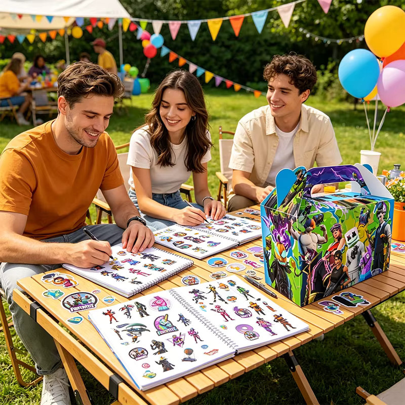 Fortnite Thema Papierboxen und Aufkleber-Set in Mehrfarbig für Geburtstagsparty und Geschenke zur Aufbewahrung von Snacks und Süßigkeiten - Bild 4