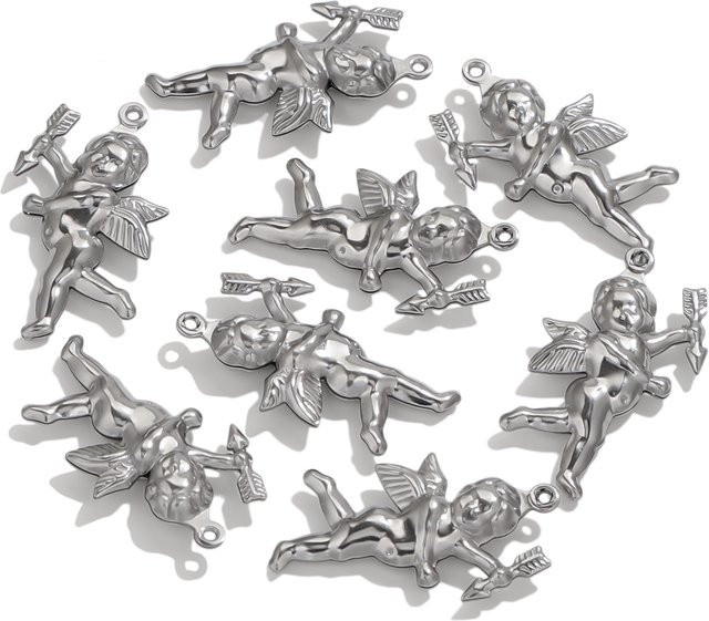 Amor Charms Edelstahl, Silber, Unisex - Bild 1