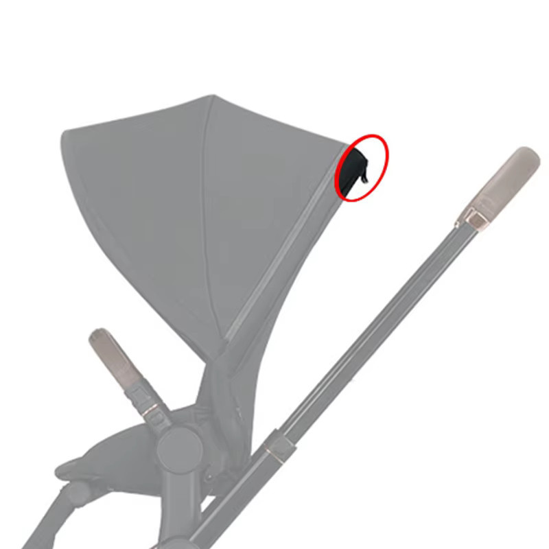 Cybex Ersatz-Rückenlehnen-Verstellgriff für Buggy Priam 2/3/4, Mios 2/3 und Balios S Lux in Schwarz oder Weiß - Bild 2