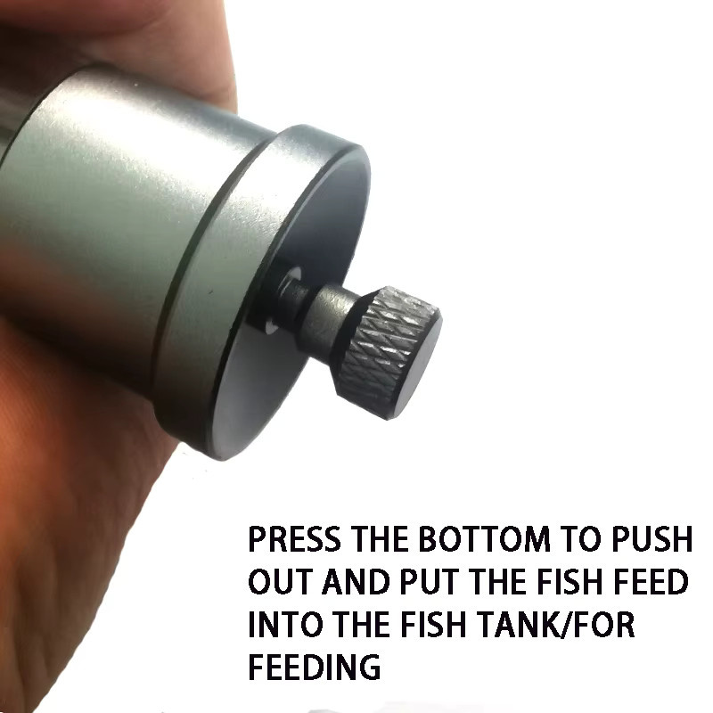 Handgehaltener Fingerdruck-Fischfütterer aus Aluminiumlegierung für die quantitative Fütterung kleiner Mengen im Aquarium - Bild 5