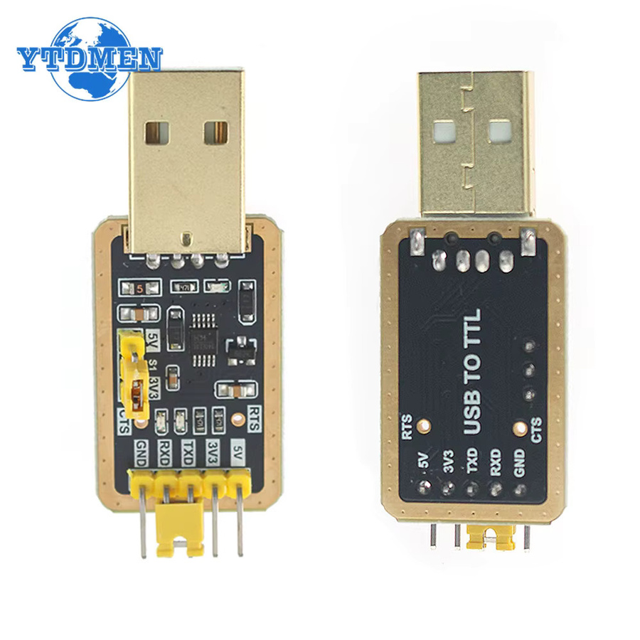 YTDMEN CH340E USB zu Serial Port Modul, USB zu TTL Konverter UART Modul für Arduino, 3,3 V und 5 V - Bild 2