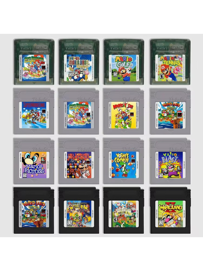 Bandai Retro Spielkassette für GBC mit Mario Serie Land 1 2 Yoshi Deluxe Golf Tennis - Bild 3