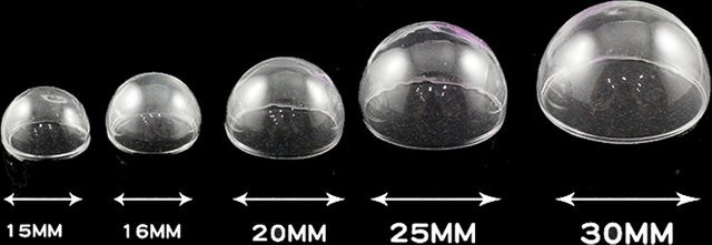 ZLSZZAN Anhänger, Halbkugel-Glaskuppel, Glasfläschchen, 8-30mm, 10 Stück/Set - Bild 1