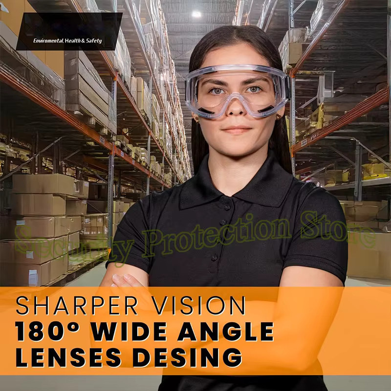 Antibeschlag-Schutzbrille für die Überbrille mit Schlag- und Spritzwasserschutz nach ANSI Z87.1 in Transparent - Bild 6