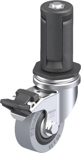 Blickle Lenkrolle LRA-VPA 50G-FI-FA-ER04 mit Feststeller, Rad-Durchmesser: 50 mm, Tragfähigkeit: 40 kg, Schwarz-Grau - Bild 1
