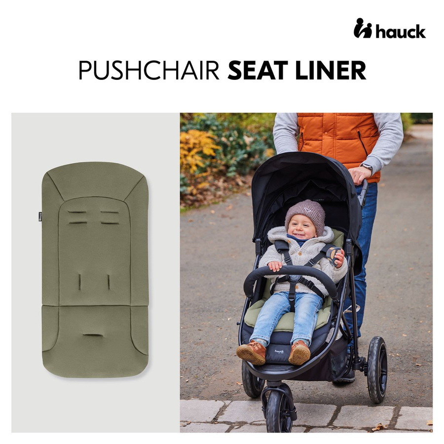 Hauck Reisebuggy und Sportwagen Travel N Care mit Komfort-Sitzauflage in Dark Olive Green, faltbar mit Schwenkrädern und Federung - Bild 3