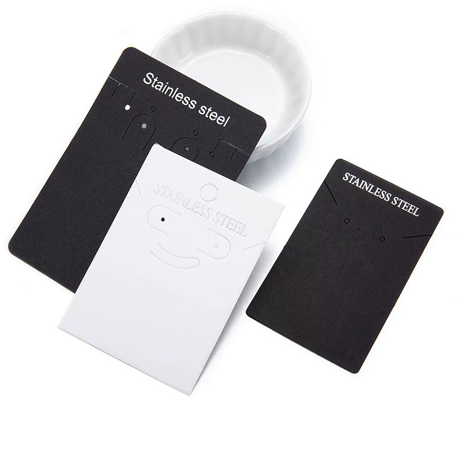 MOONMADE Schmuckverpackung aus Kraftpapier in Schwarz, 100 Stück Displaykarten für DIY-Halsketten und Armbänder - Bild 3