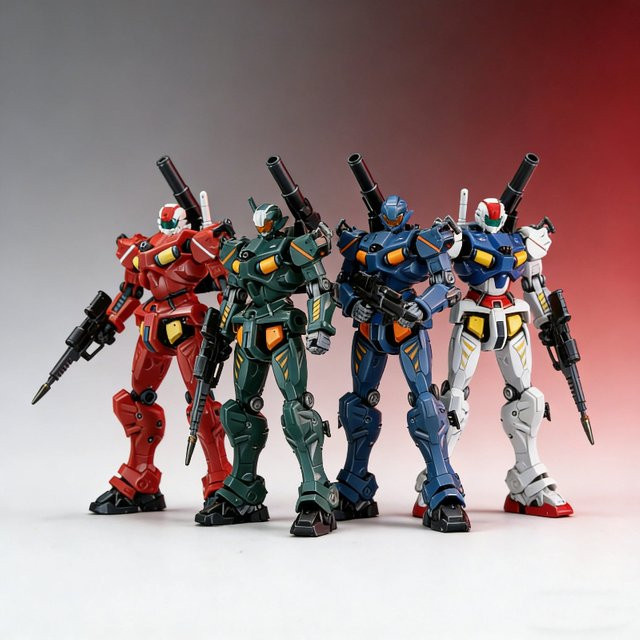 Bandai RGM-79 Saya'S Light-Type Guncannon GQ, Bausatz, Actionfigur, Rot Grün Blau - Bild 1