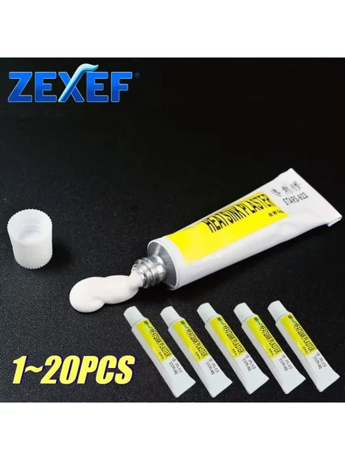 ZEXEF Wärmeleitpaste schwarzer Silikonkleber mit Klebeapplikator für VGA, RAM, LED und IC - Bild 5