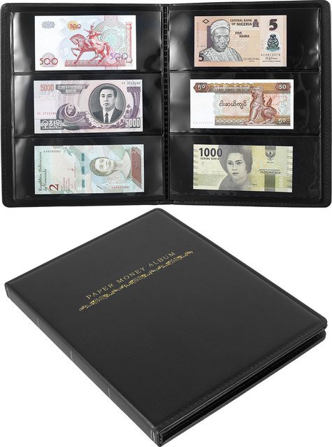 Banknote World Currency Collection Album Schwarz aus Kunststoff zum Sammeln von Papiergeld - Bild 1
