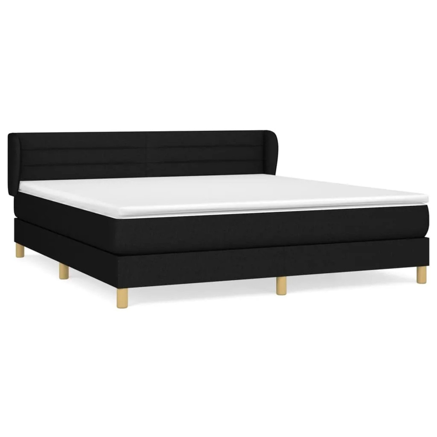 vidaXL Boxspringbett mit Matratze Hybrid-Design in Schwarz und Weiß, B/T/H: 160 x 200 x 163 cm - Bild 2