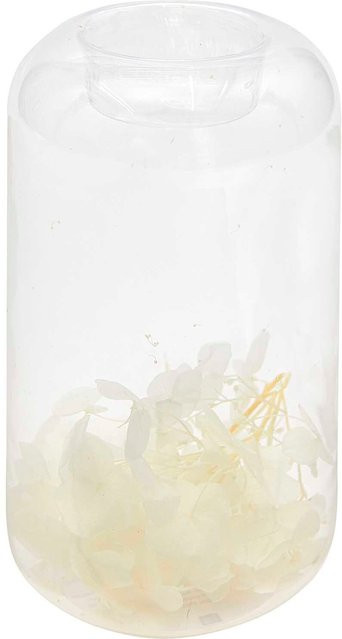 Rico Design Teelichthalter aus Glas mit Trockenblumen, Höhe: 14,5 cm - Bild 1