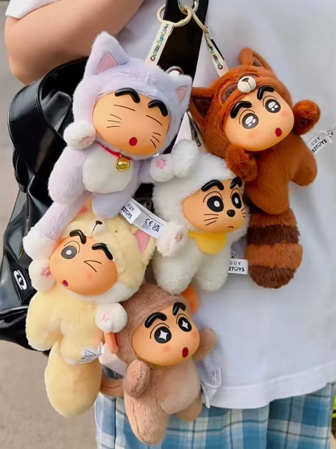 52TOYS Crayon Shinchan Big Tails Mystery Blind Box, Plüsch-Schlüsselanhänger, Tiere - Bild 5