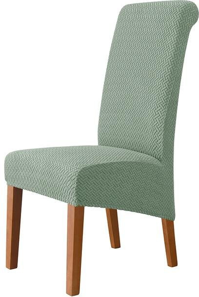 Waschbare Stuhlhussen mit hoher Rückenlehne aus Jacquard-Stretch-Spandex für Esszimmer und Hotels, Größe M (45-58 cm) - Bild 1