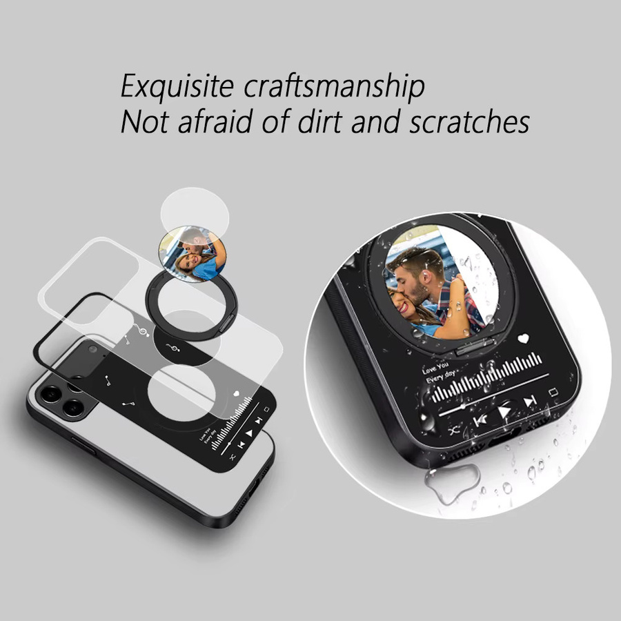 Personalisierte Handyhülle mit Metallhalterung für Honor Magic 8, Magic7, Magic6 Lite, Magic5 Pro und Magic4 Ultimate in Schwarz - Bild 6