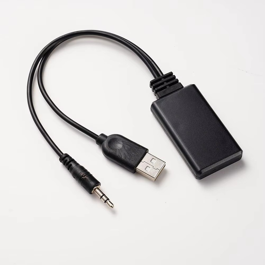 Universal Bluetooth Radio Kabel Adapter für BMW E90 E91 E92 E93 in Schwarz mit Aux Musik Audio Empfänger und Ladegerät - Bild 2