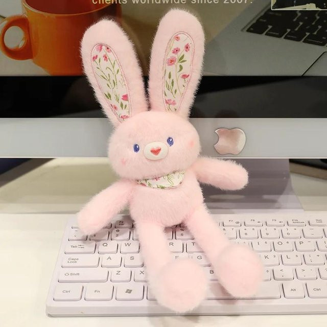 Yiran Health & Beauty Süßer Pull-Up-Hase, Schultaschen-Anhänger, 30 cm, Plüsch / Textil - Bild 1