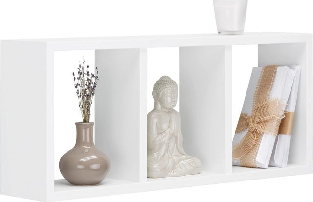 Mömax Wandboard in Weiß, modern und matt mit Rückwand, B/H: 70 x 30 cm - Bild 1