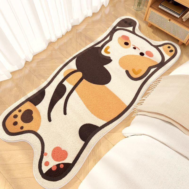 Rutschfester Plüschteppich in Katzenform von Yiran Furniture für Schlafzimmer und Wohnzimmer, B/T: 60 x 40 cm - Bild 1