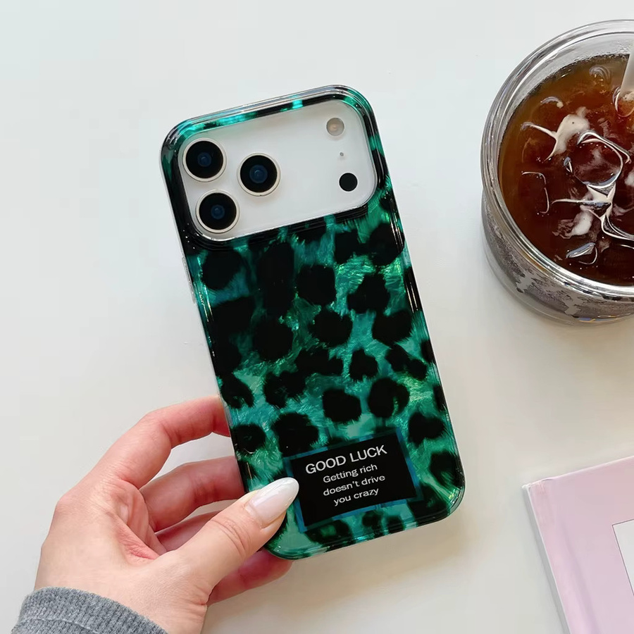 Potdemiel Leoparden-Handyhülle mit Feder-Textur für iPhone 17 16e 16 15 14 13 12 11 Pro Max X Xs XR XSMax Air Plus in Multicolour - Bild 2
