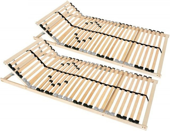 Coemo Partner-Set Lattenrost Ergo K aus Buche und Birke Schichtholz, Farbe: Braun, B/T: 180 x 198 cm