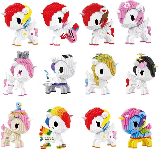 Balody Einhorn Regenbogen Pony, Bausteine, 3D Modell, Puppe, Puzzle - Bild 1