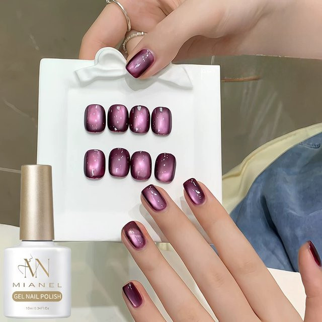 MIANEL Gel-Nagellack, Lila-Rot, Glänzend, 10 ml - Bild 1