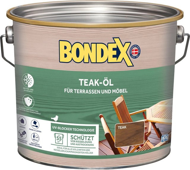 Bondex Teak-Öl mit UV-Schutz, lösungsmittelbasiert, 2,5 l - Bild 1