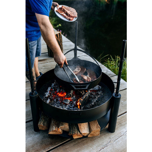 CookKing Grillpfanne aus Stahl für Feuerschalen Bandito und Montana X, schwarz, B/T/H: 50 x 50 x 10 cm - Bild 3
