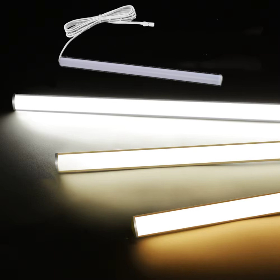 KISUFU LED-Hartrohrleuchte aus Aluminium in Warmweiß für Küche und Möbel, DC12V, B/T/H: 30 x 3 x 3 cm - Bild 5