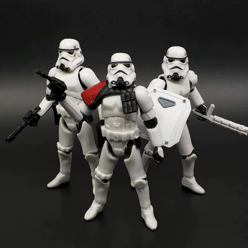 HEROCROSS Star Wars Weißer Soldat Schwarzer Soldat Kommandant, Spielzeugmodell, Kunststoff - Bild 1