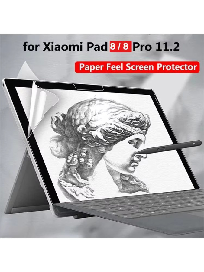 Matte Displayschutzfolie mit Papiergefühl für Xiaomi Pad 8, Pad 7 Pro, Pad 6 Pro, Pad Mini und Redmi Pad SE, transparent - Bild 7