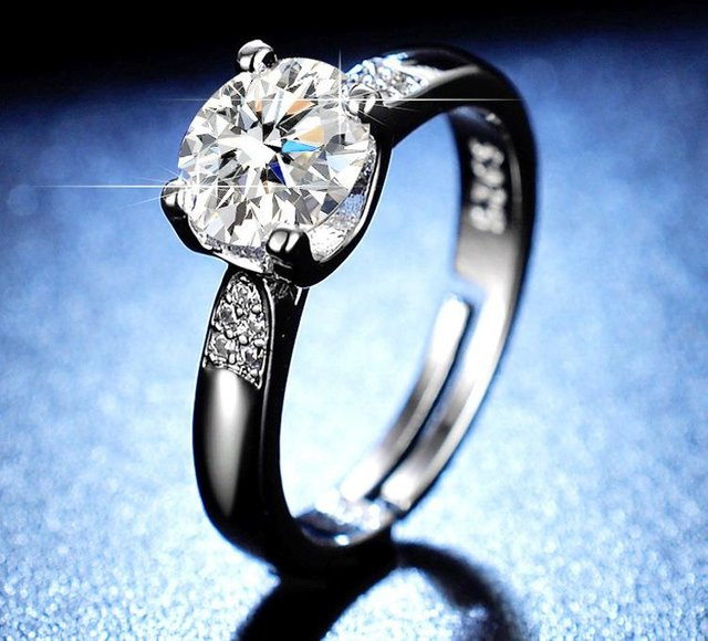 Lucky Star Jewelry Ring, Kupfer, Silber, Zirkonia, Damen, verstellbar - Bild 1