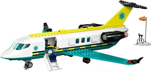 Linyi toy Bausteinset Stadt Flughafen Krankenwagen Flugzeug farbenfroh 6-12 Jahre - Bild 1
