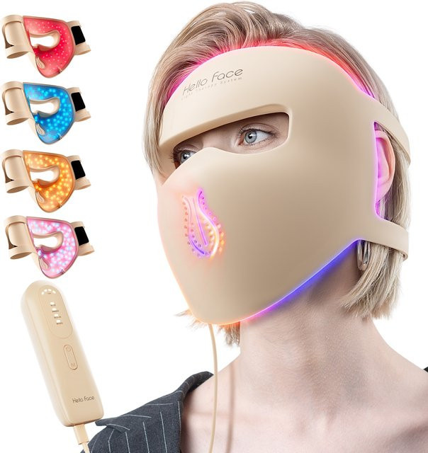 Hello Face M300 4D Lichttherapie-Maske, Gesichts- und Halsmaske, Unisex - Bild 1