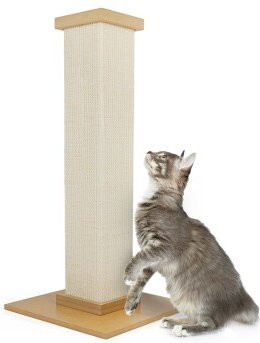 Canadian Cat Company Kratzsäule KENNY in Beige mit Sisal und Holz - Bild 1