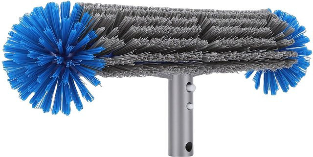 Koogeelife Poolbürstenkopf mit abgerundeten Enden aus Nylon und Kunststoff, 18 Zoll, grau und blau - Bild 1