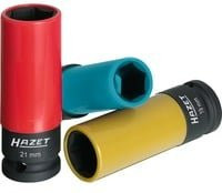 Hazet Kraft-Steckschlüssel-Einsatz-Set 903 SPC/3, 3-teilig, 1/2 Zoll, Außen-Sechskant mit Tractionsprofil, Schlüsselweite 17/19/21 mm - Bild 1