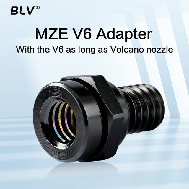 BLV MZE V6 Adapter Schmelzzone-Extruder zur Durchflusssteigerung für V6 Düsen, CHC Hotend, CHC XL Rapido Hotend und Voron 3D-Drucker - Bild 1