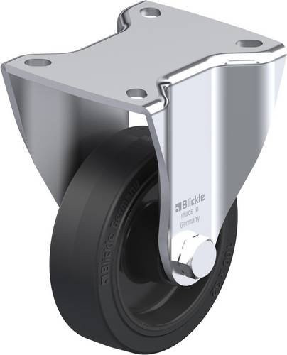Blickle BH-POEV 100XR-1 Bockrolle in Schwarz und Silber mit Schraubbefestigung, Rad-Durchmesser: 100 mm, Tragfähigkeit: 200 kg - Bild 1