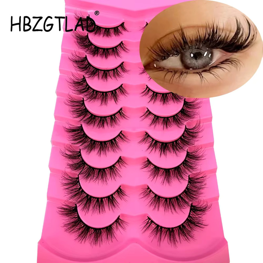 HBZGTLAD Künstliche Wimpern, 3D-Nerzwimpern, Black, Natürlich - Bild 2