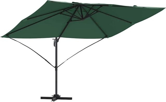 vidaXL Ampelschirm Roma in Grün und Schwarz aus Polyester und Aluminium, B/T/H: 352 x 251 x 260 cm - Bild 1
